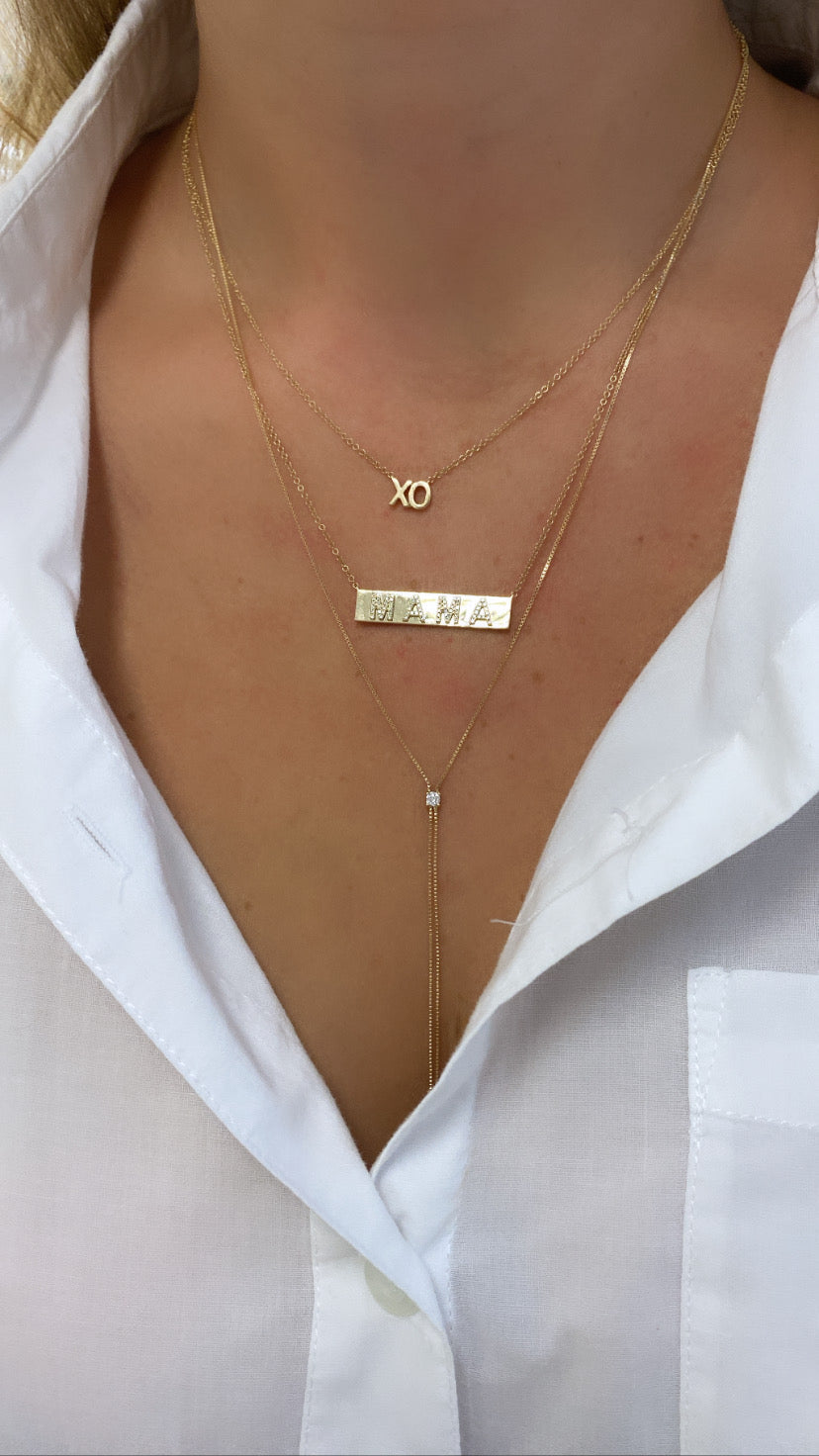 Diamond MAMA Nameplate Necklace